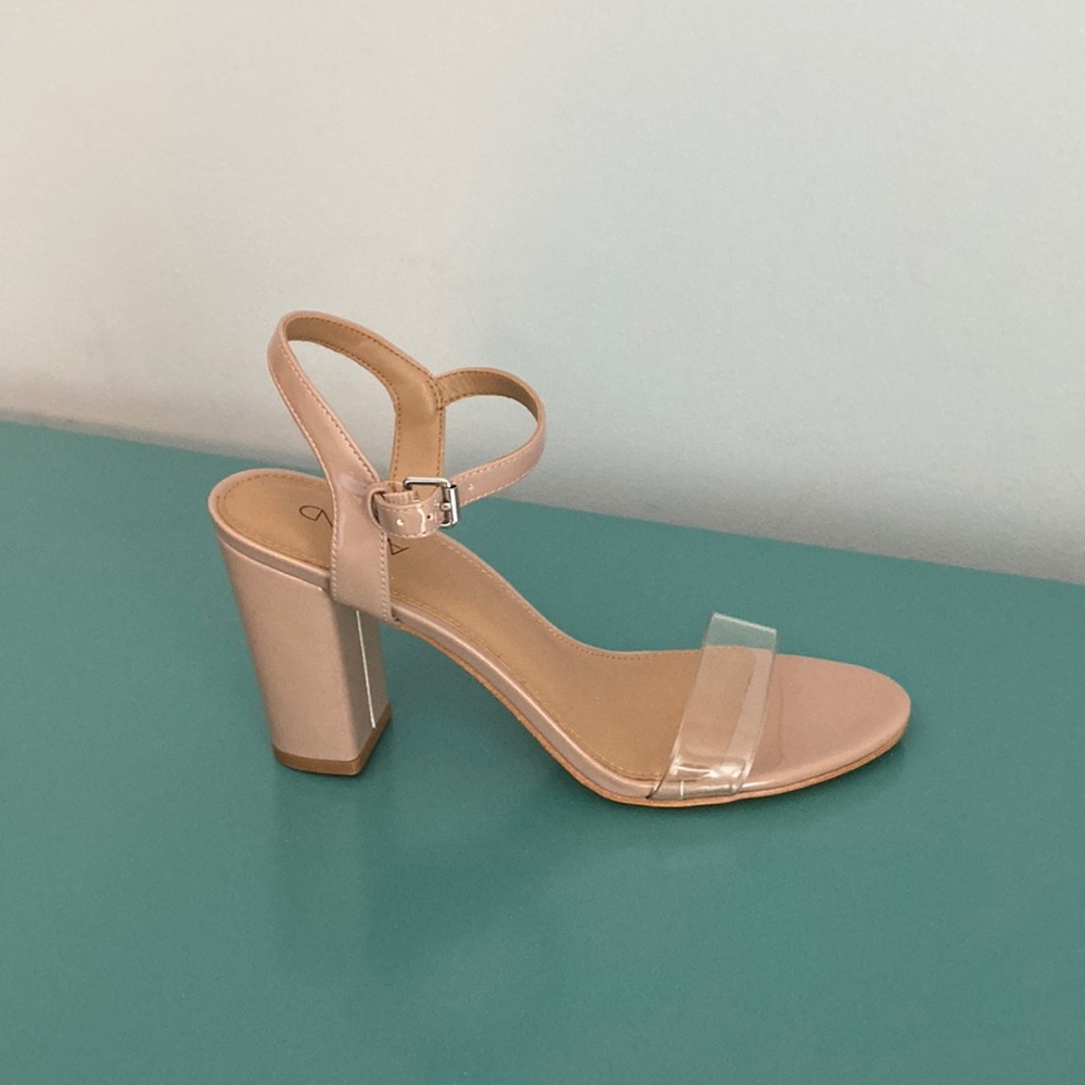 Abound Cream Heeled Sandals with Block Heel